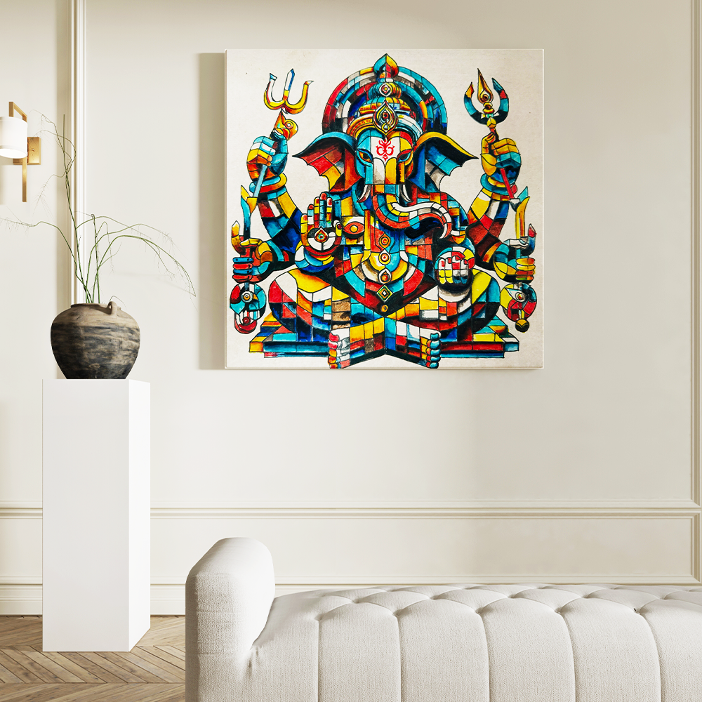 Modern Ganeshji in Mosaic