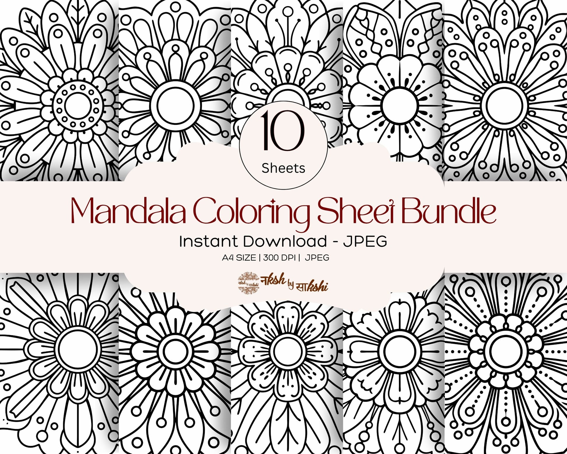 Flowers Mandala Coloring Pages