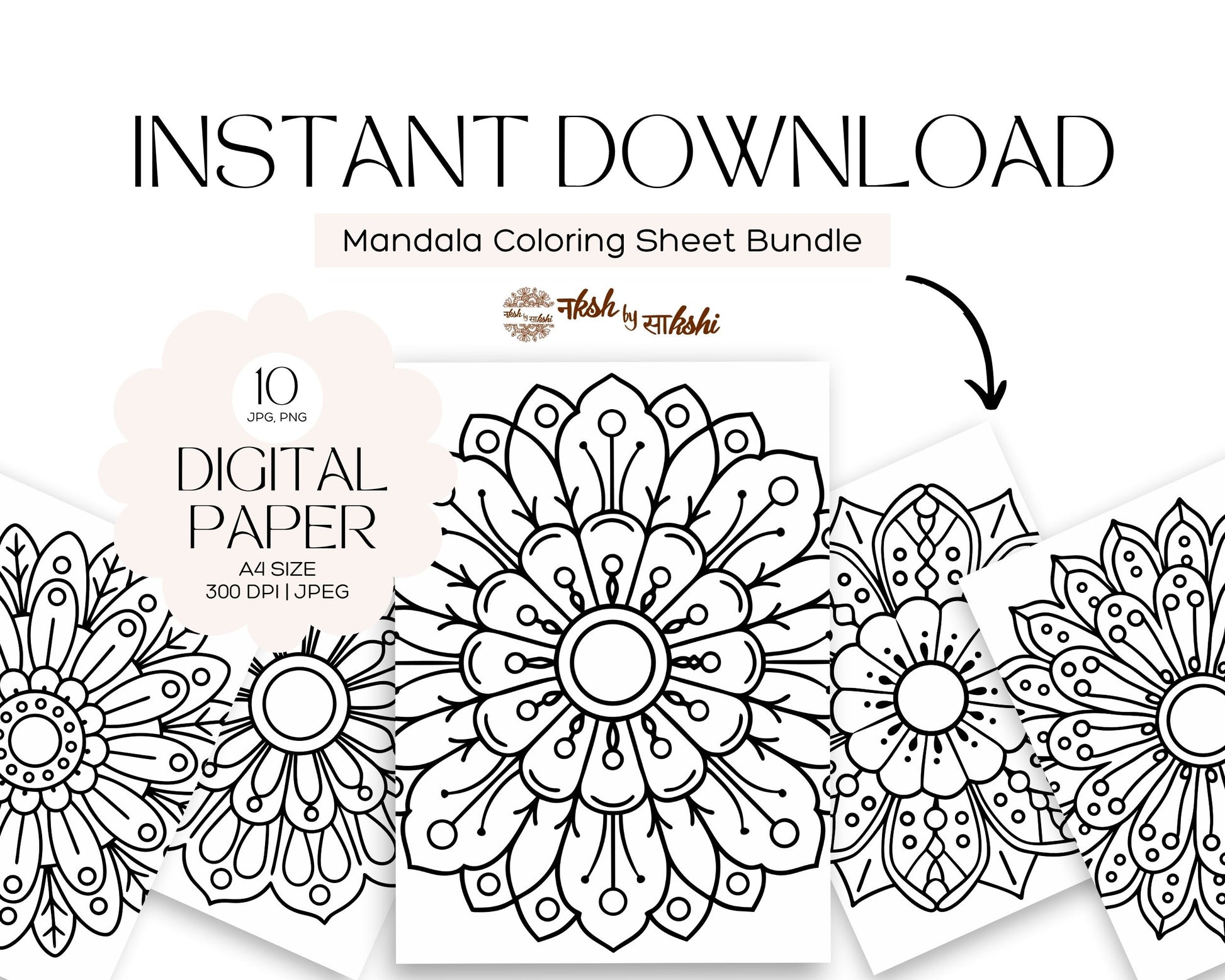 Flowers Mandala Coloring Pages