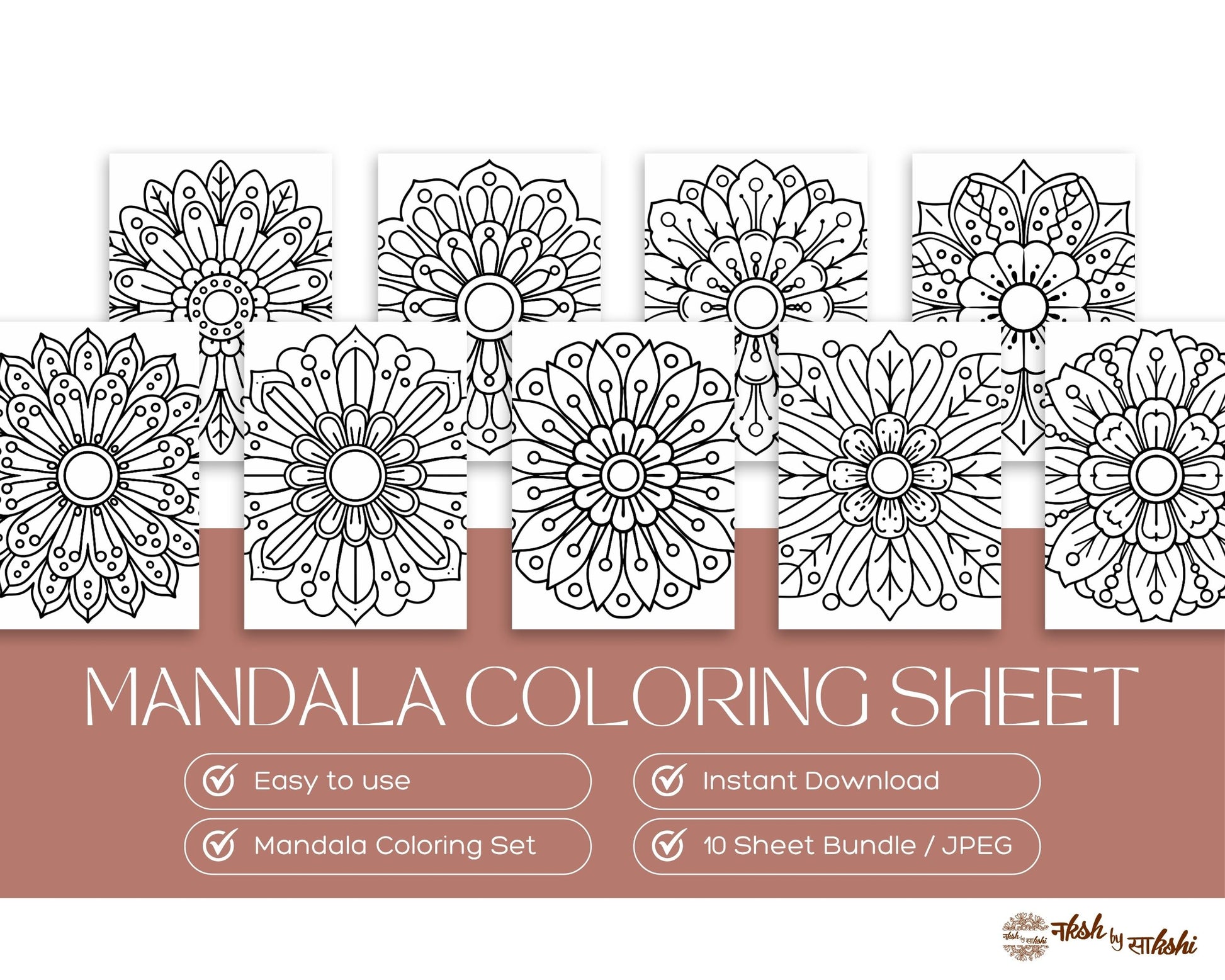 Flowers Mandala Coloring Pages