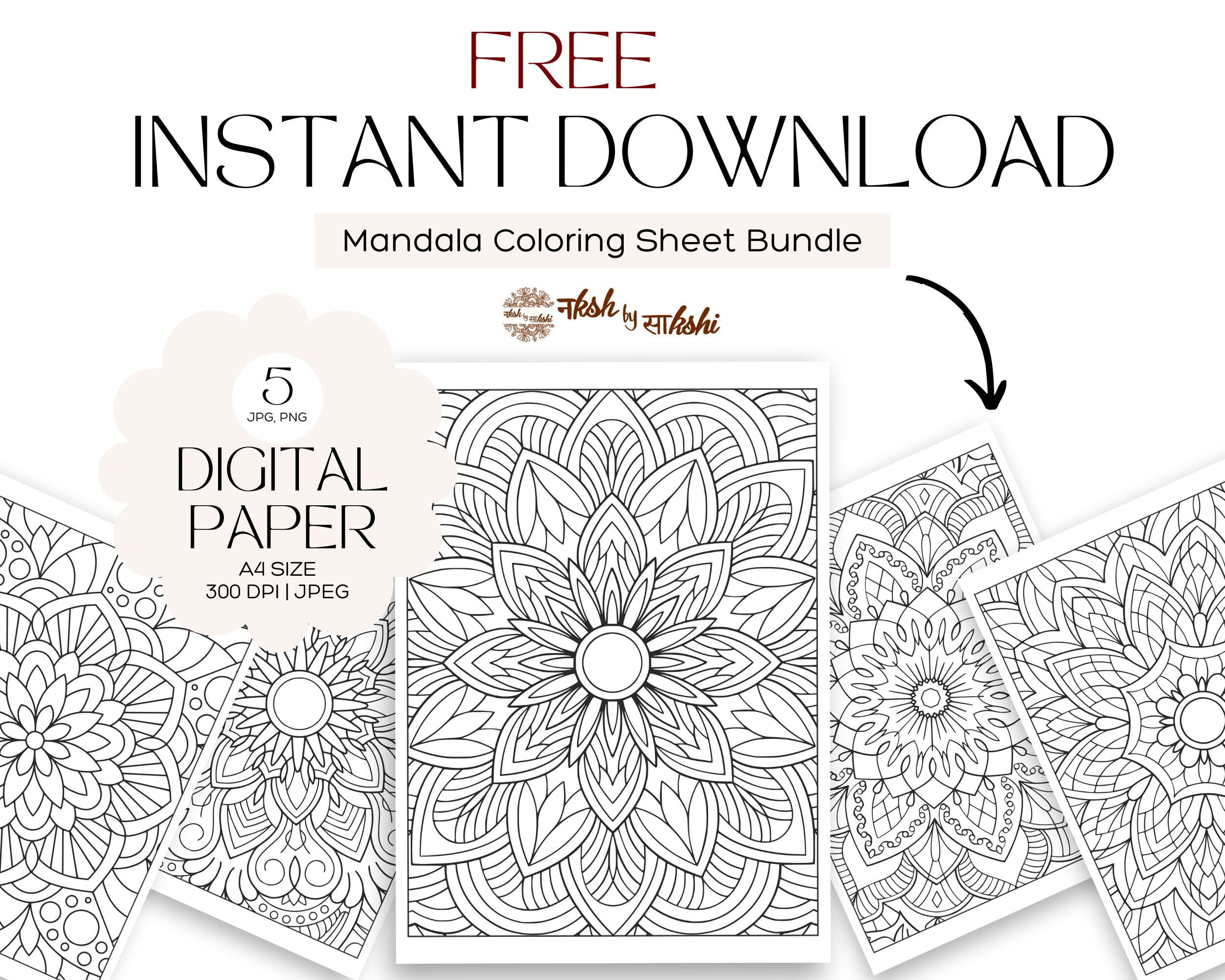 Free Mandala coloring sheets