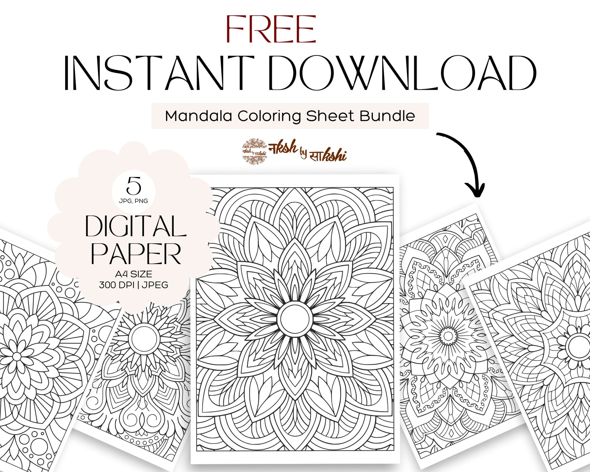 Free Mandala coloring sheets