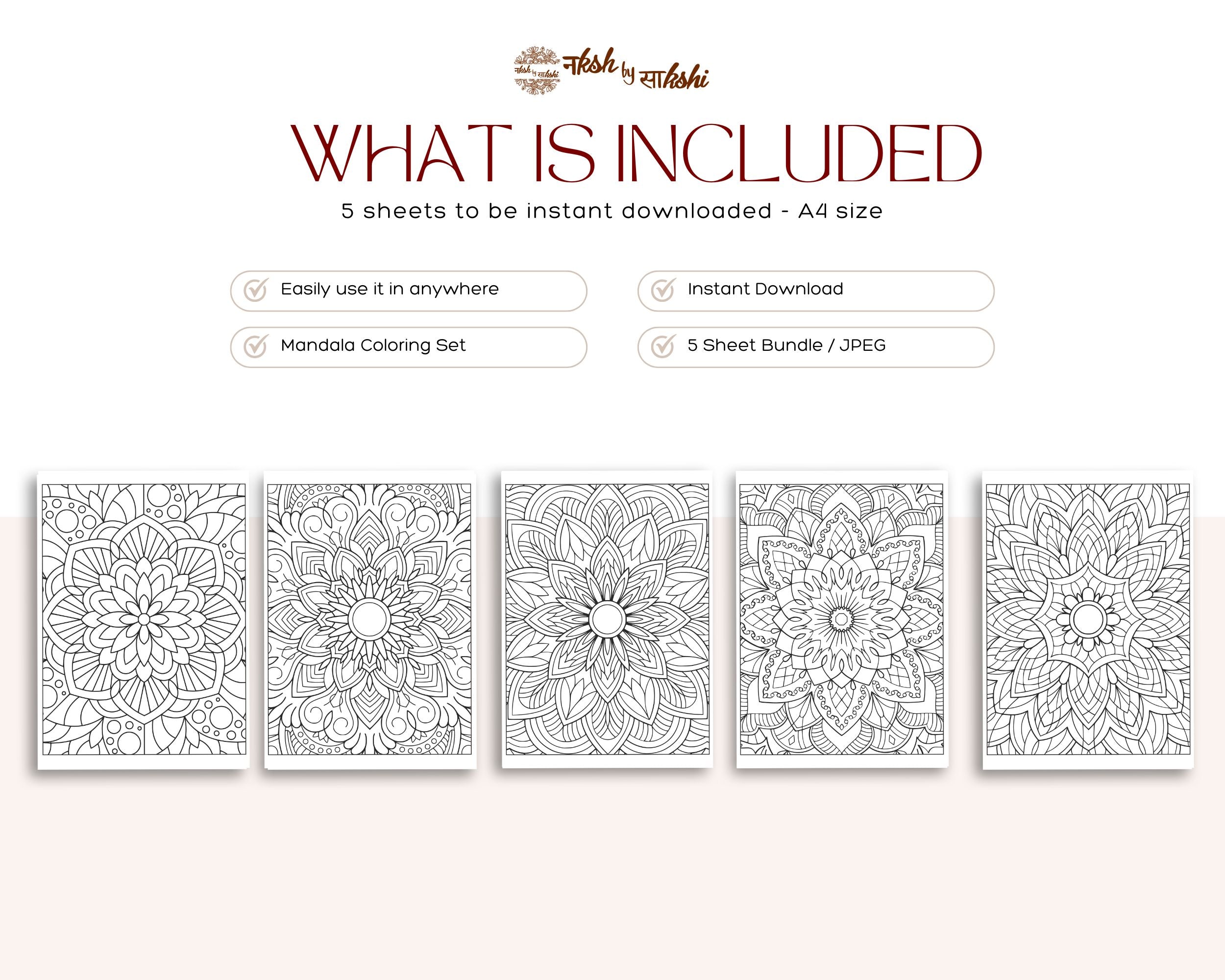 Free Mandala coloring sheets