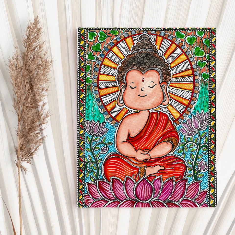 Little Buddha- Madhubani