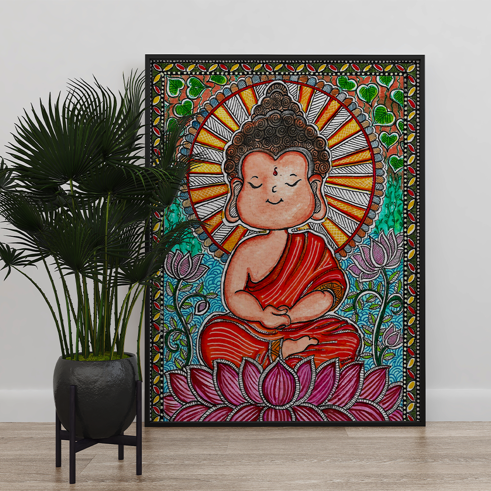 Little Buddha- Madhubani