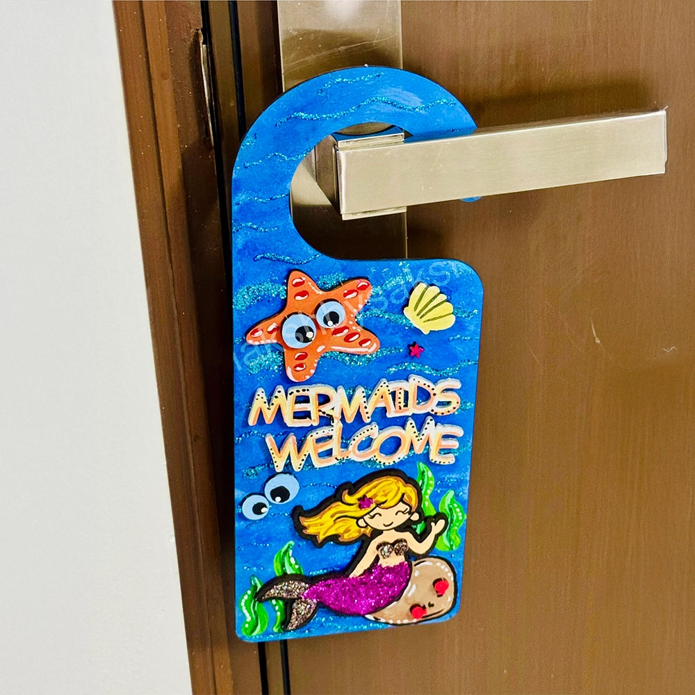 Mermaid Welcome Door Hanging- Kids room