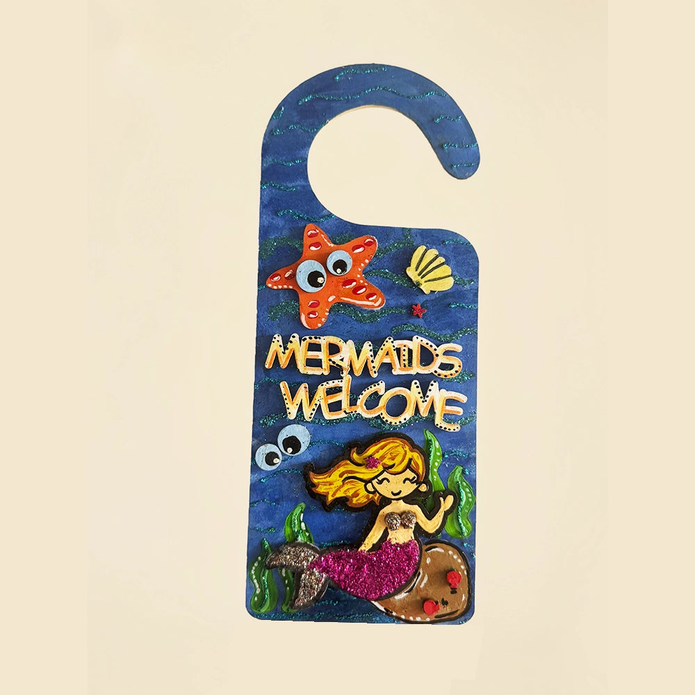 Mermaid Welcome Door Hanging- Kids room