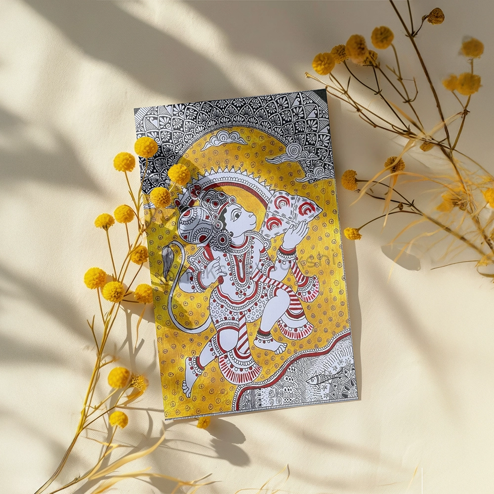 The Eternal Devotee – Kalamkari Hanumanji