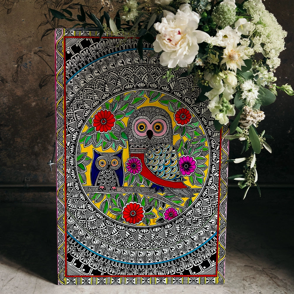 Owl Madhubani-Mandala