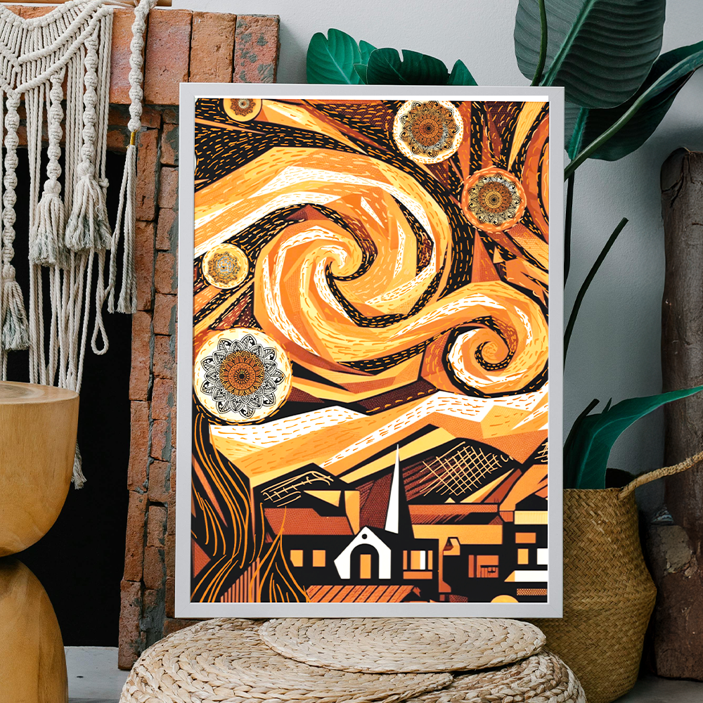 Starry Night inspired Mandala