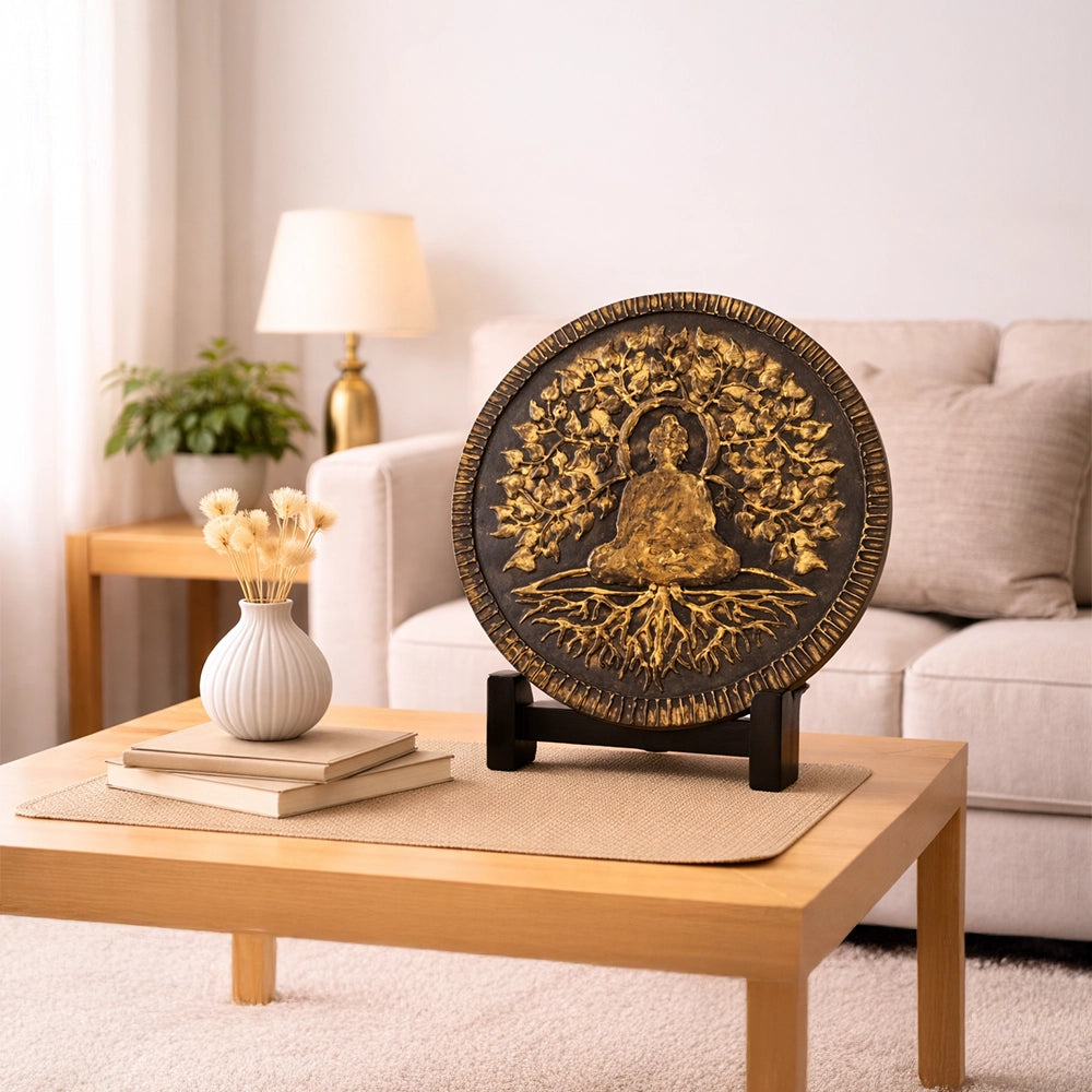 Mixed media buddha wall hanging