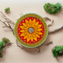 Mixed media sunflower mandala