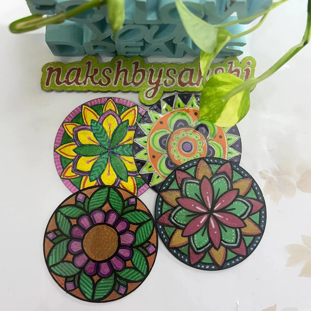 Mandala Resin Coasters (Set of 4)