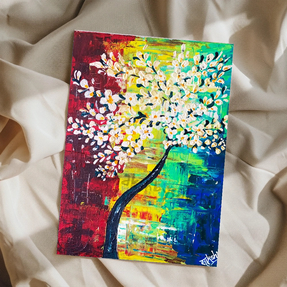 Blossoming Radiance- Impasto painting