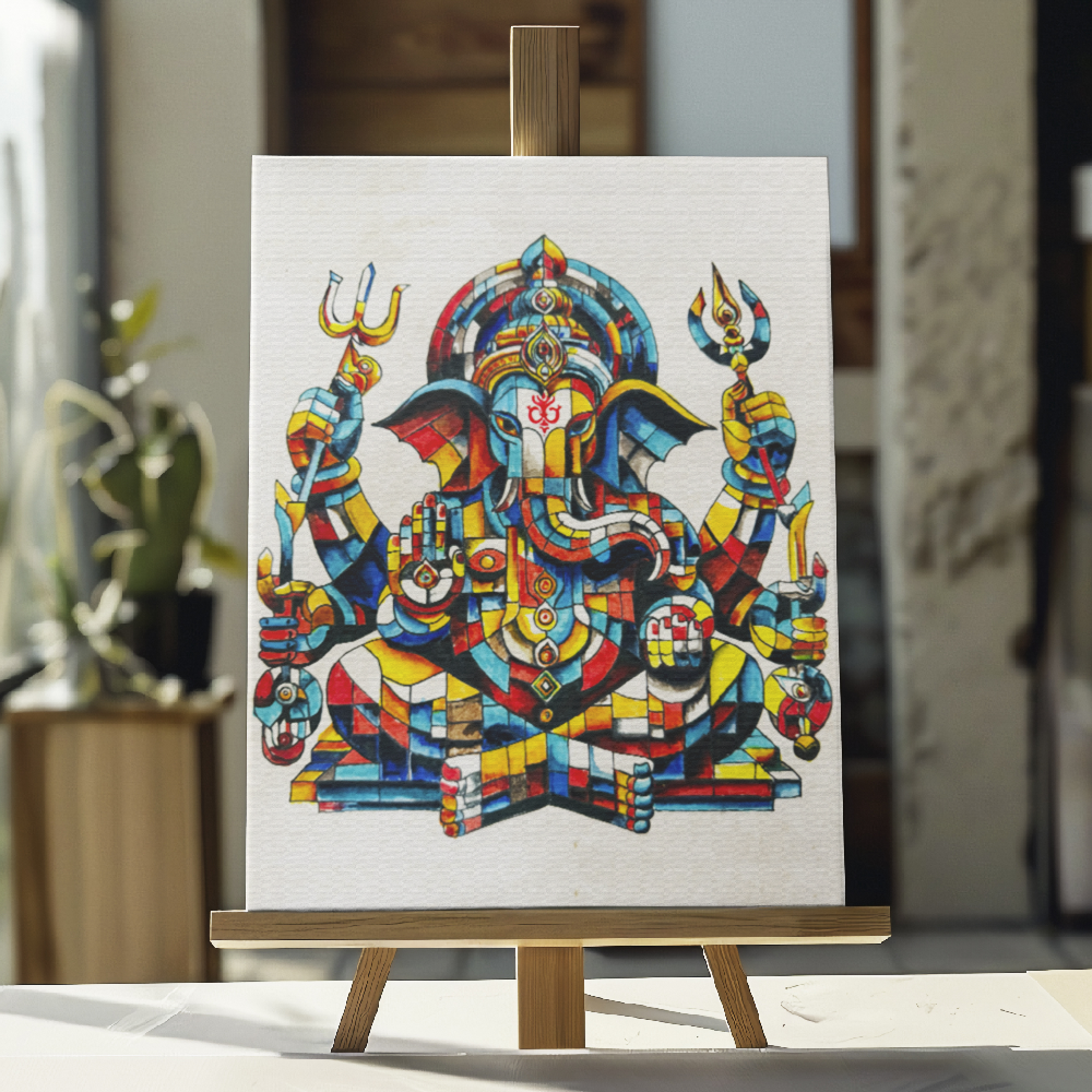 Modern Ganeshji in Mosaic